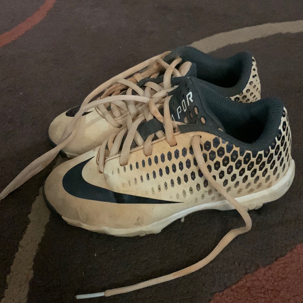 Black and white Nike cleats